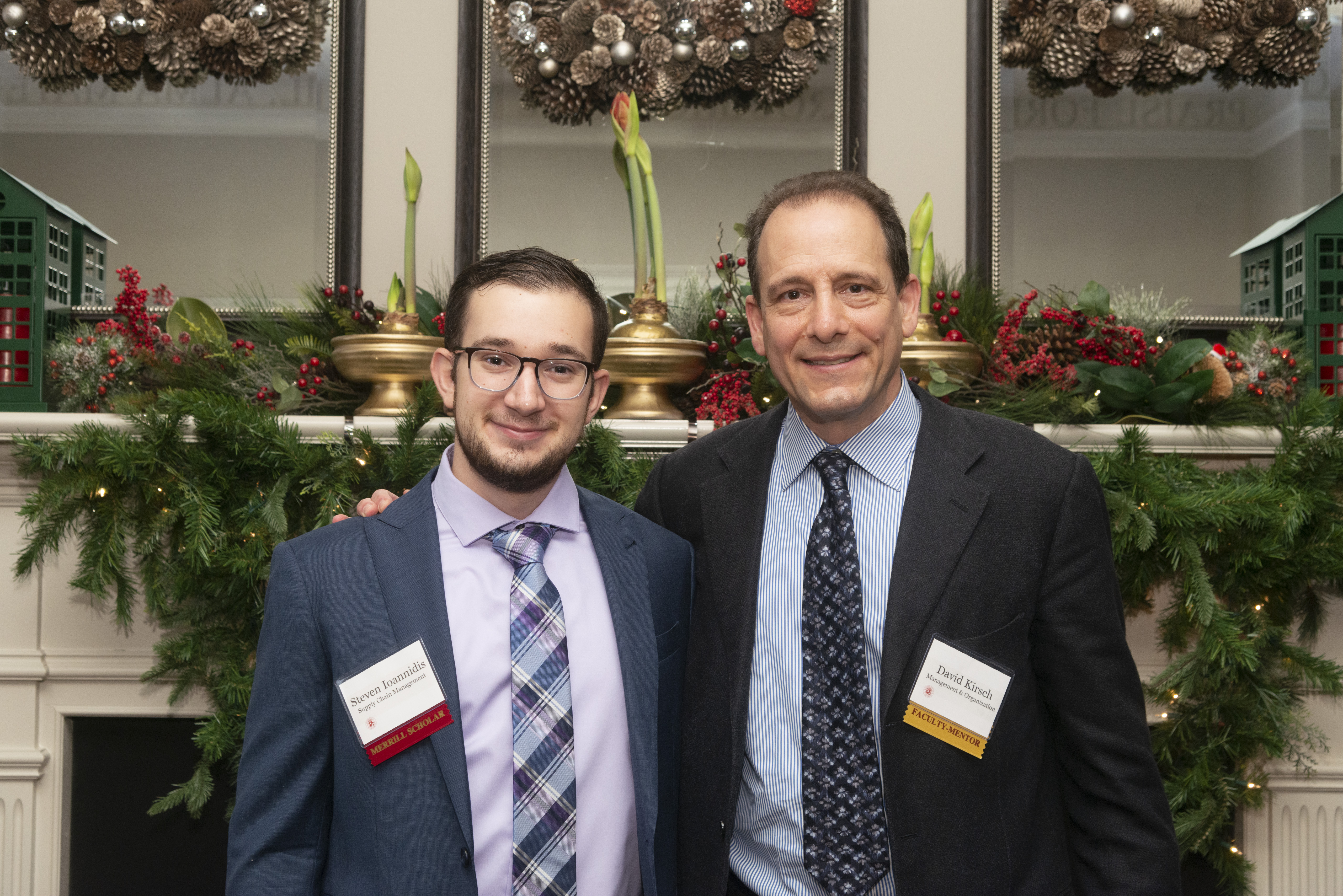 Merrill Scholar Steven Ioannidis with mentor David Kirsch